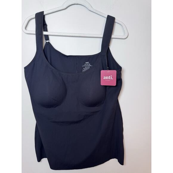 Anti x Proof Smoothing Camisole Tank A544676 Stretch Black Plus Size 3X NWT $50 - Picture 2 of 13